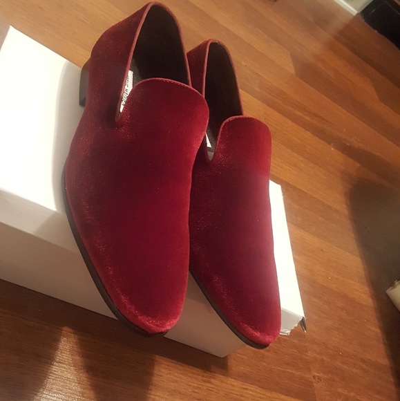 steve madden red loafers