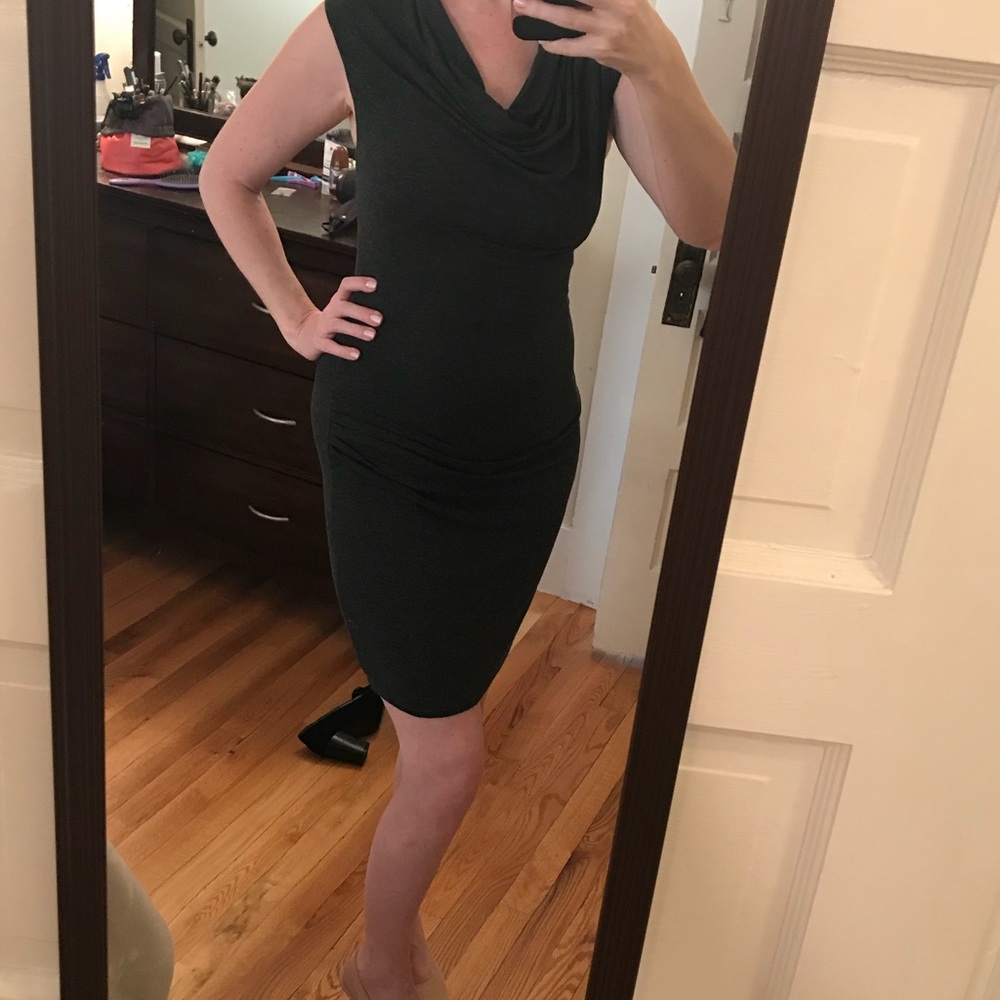 Max studio charcoal gray dress