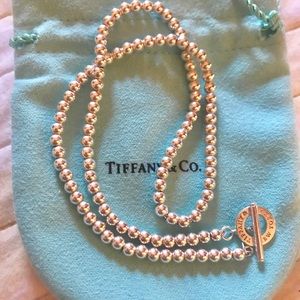 Authentic Tiffany & Co. Bead toggle necklace