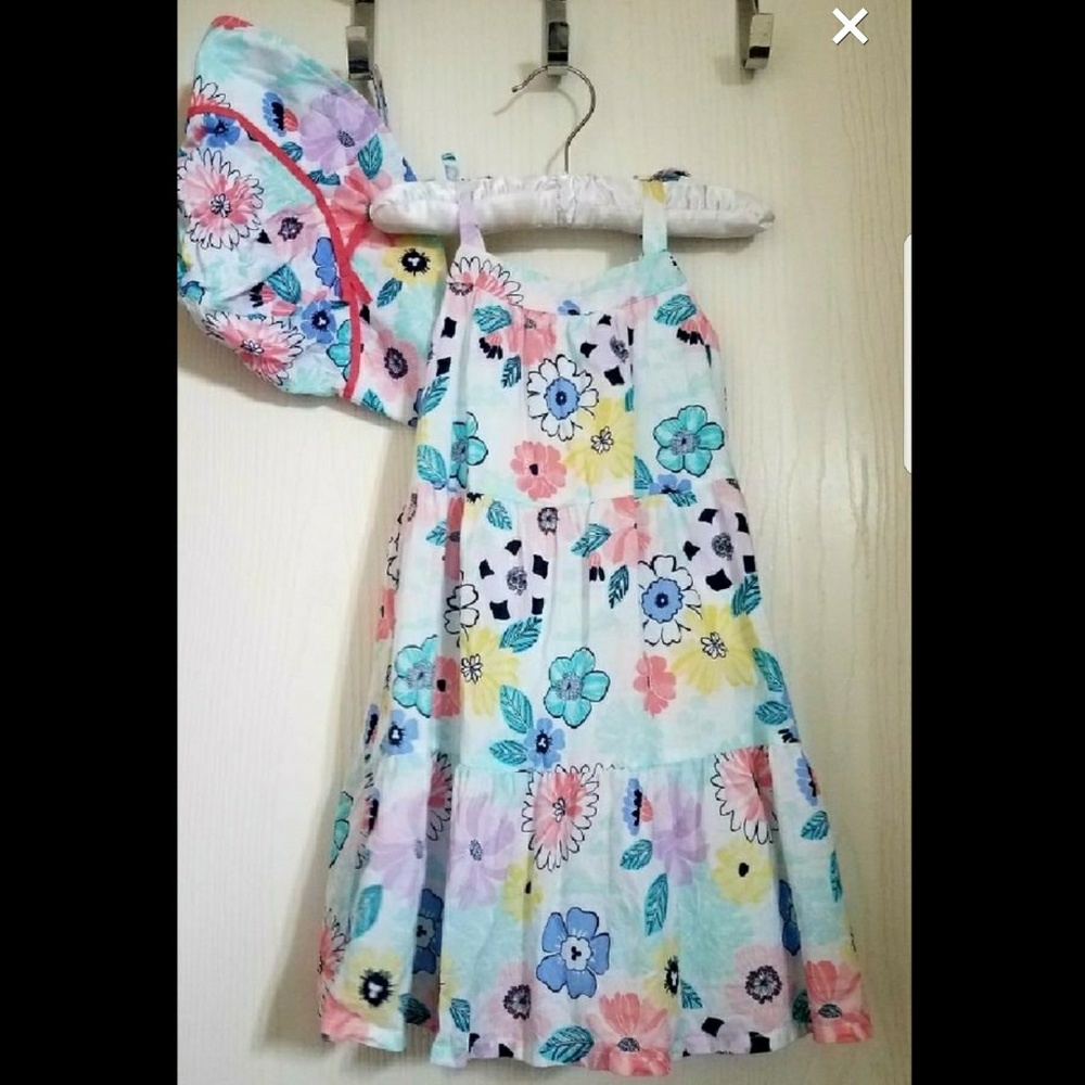 Floral dress and hat set