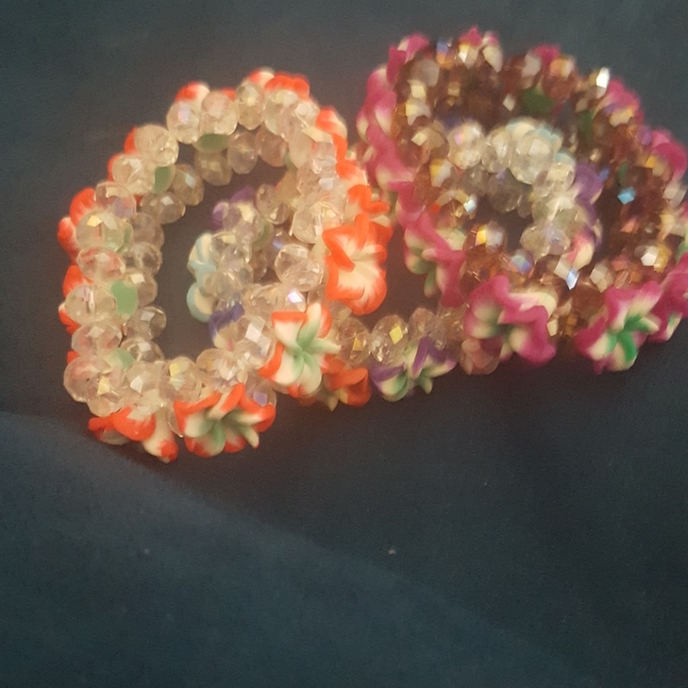 Hawiian flower bracelets
