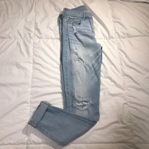 light wash ripped hollister jeans