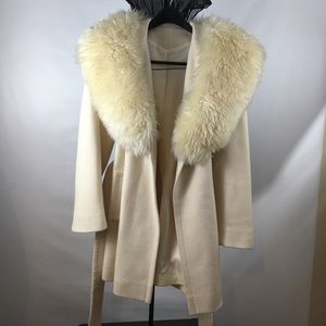 Faux cream short coat