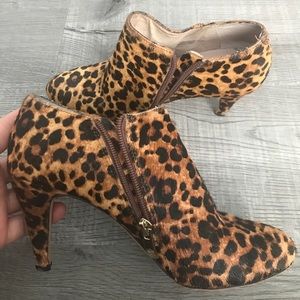 Vince Camuto Leopard ankle boot