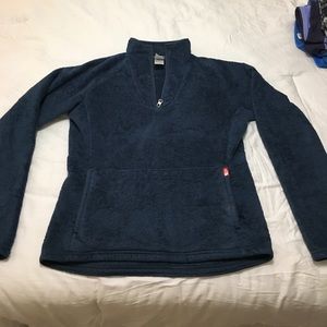 Fuzzy half zip jacket