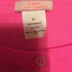 BNWT J Crew Pink 100 % Cashmere