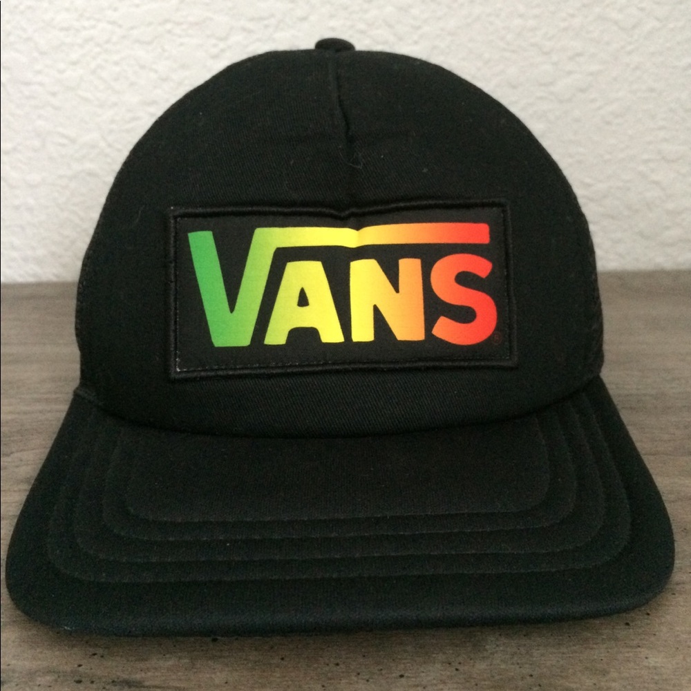 Black Vans Rasta Hat