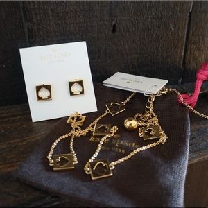NWT Kate Spade hole punch earrings & necklace set