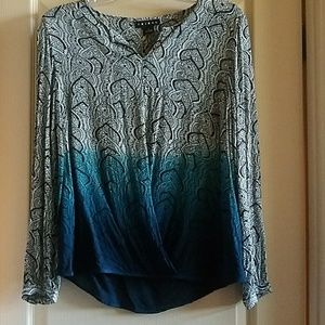 Tribal women's dip dye blouse