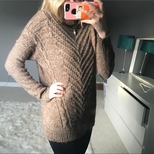 American Eagle Brown Knit Oversized Sweater