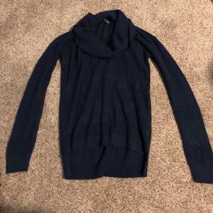 Navy Cowl Neck Sweater