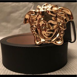 Black Palazzo Versace Belt