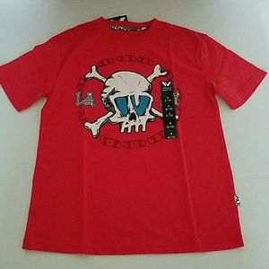 New Shaun White Red White Skull Boy Size 8 - 10 T