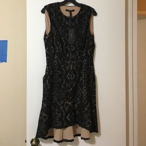 BCBGMaxazria Crystal Black And Nude Dress