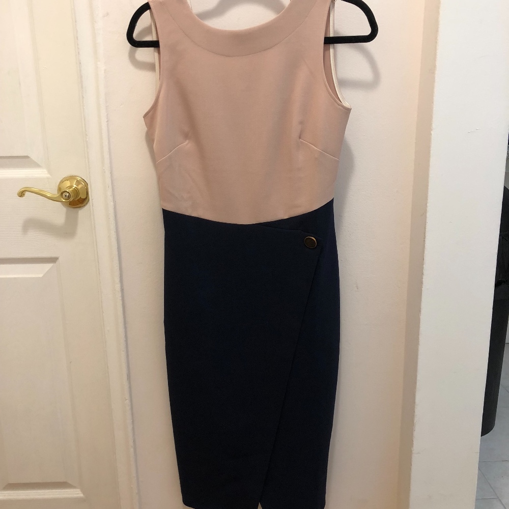 Asymmetrical Dress With Button