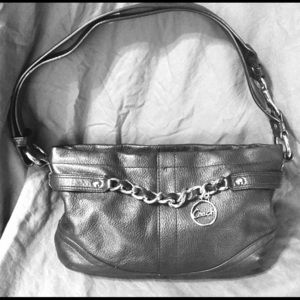 COACH Leather E w/ Chain Duffle handbag