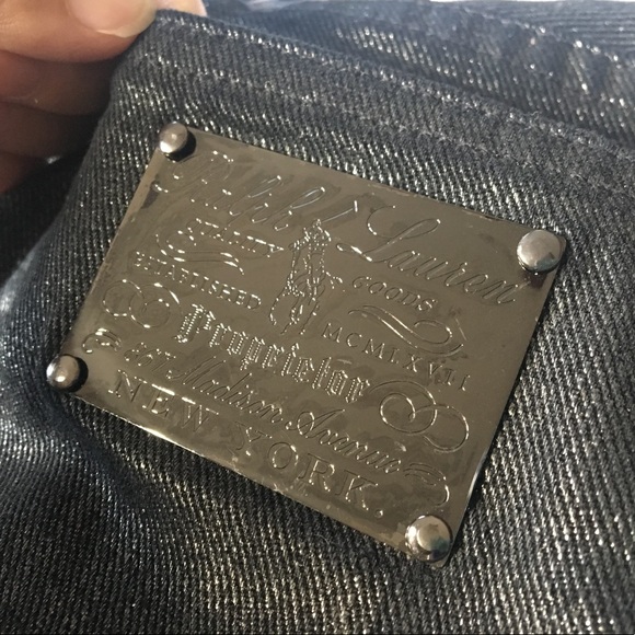 RL*BLACK LABEL Gunmetal Shimmery Crop Jeans - Picture 3 of 12