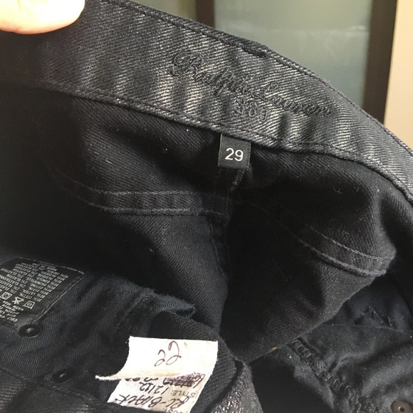 RL*BLACK LABEL Gunmetal Shimmery Crop Jeans - Picture 9 of 12