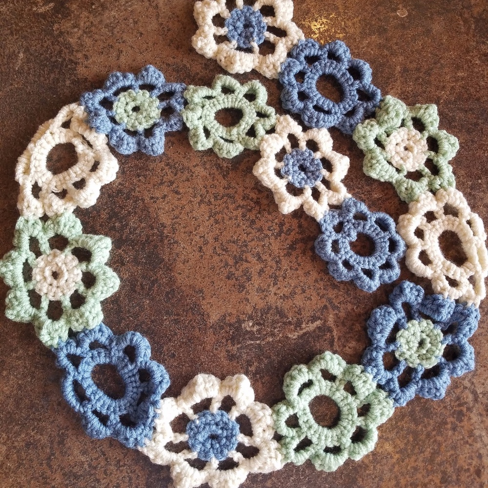 Beautiful Handmade Flower Scarf