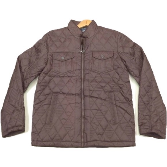 Other - Men's fur lined diamond quilted puffer jacket Nwt