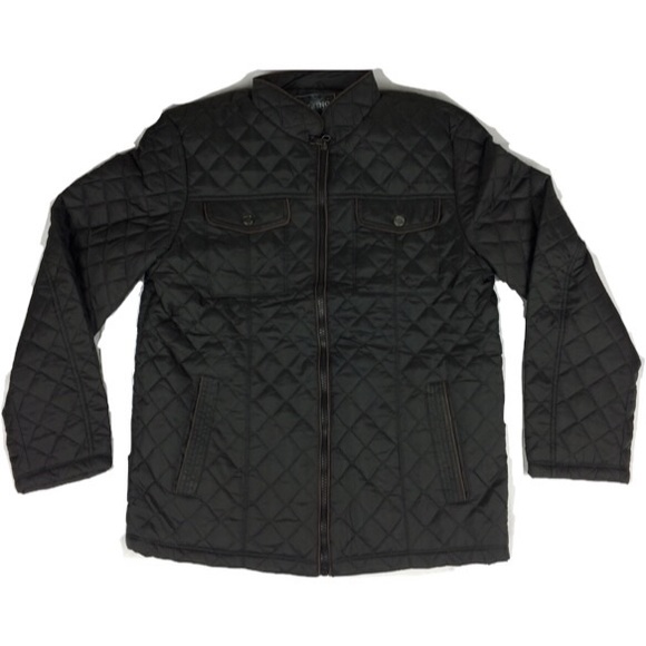 Men's fur lined diamond quilted puffer jacket Nwt - Picture 3 of 4