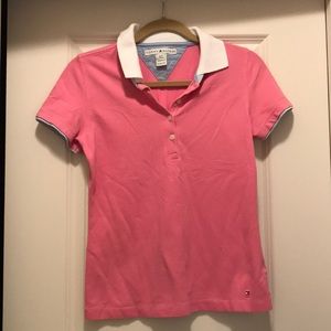 Tommy Hilfiger Pink slim fit polo size Small