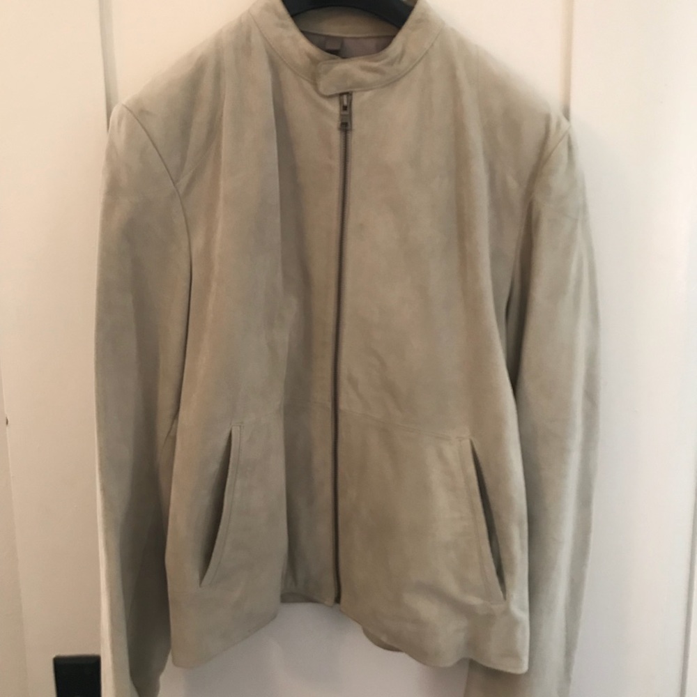 Banana Republic men’s suede biker jacket