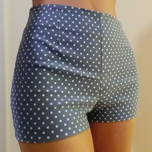 Charlotte Russe Polka-dotted High Waisted Shorts
