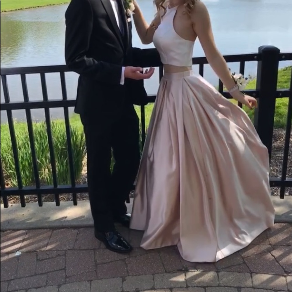 two piece prom dress