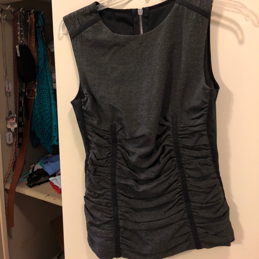 Dolce  Gabbana Top, Grey and Black Zipper Back