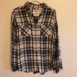 Army green , cream, and black flannel medium