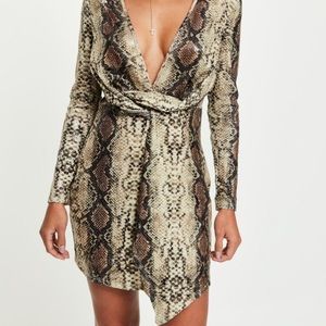 Missguided snake print dress