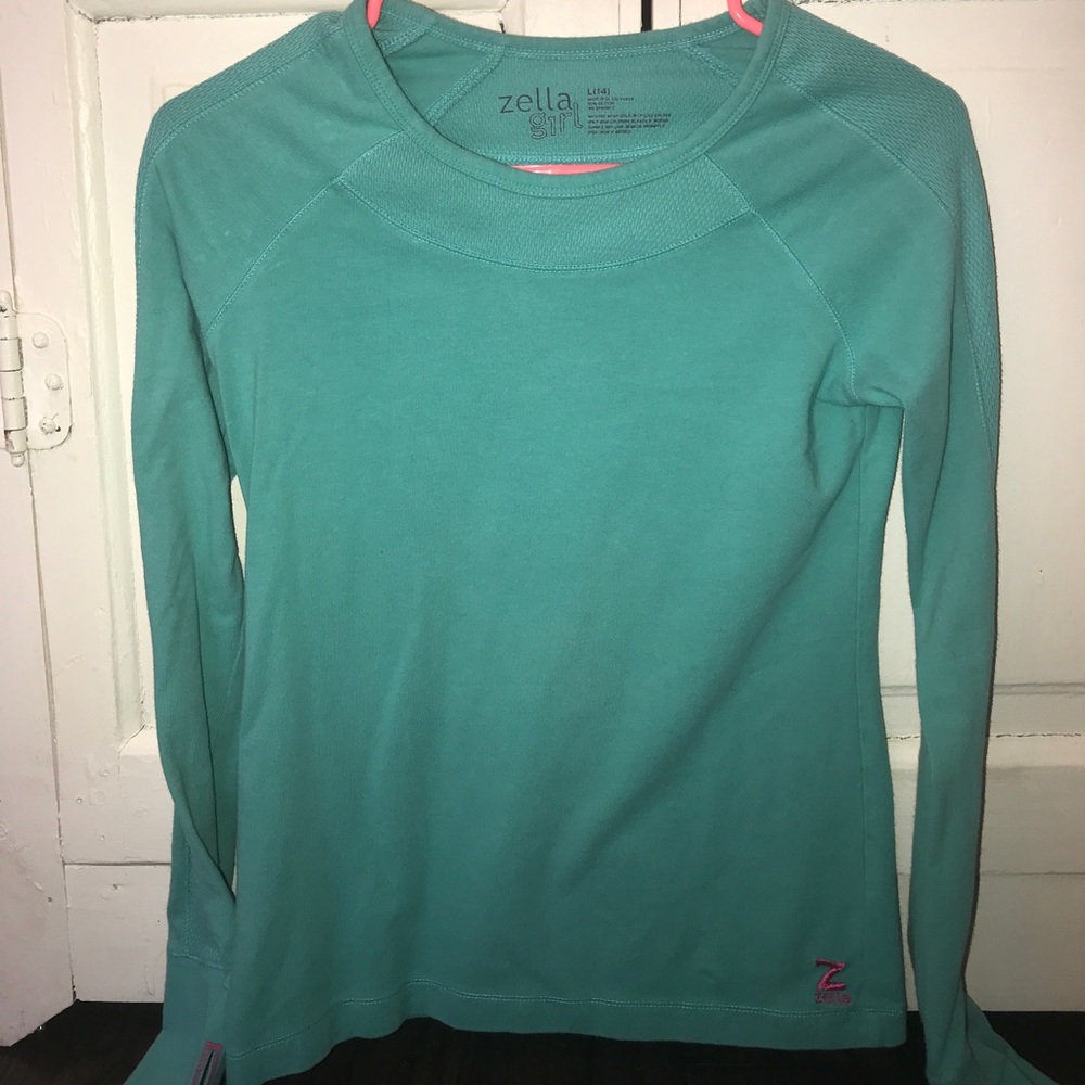 Teal, long sleeve shirt