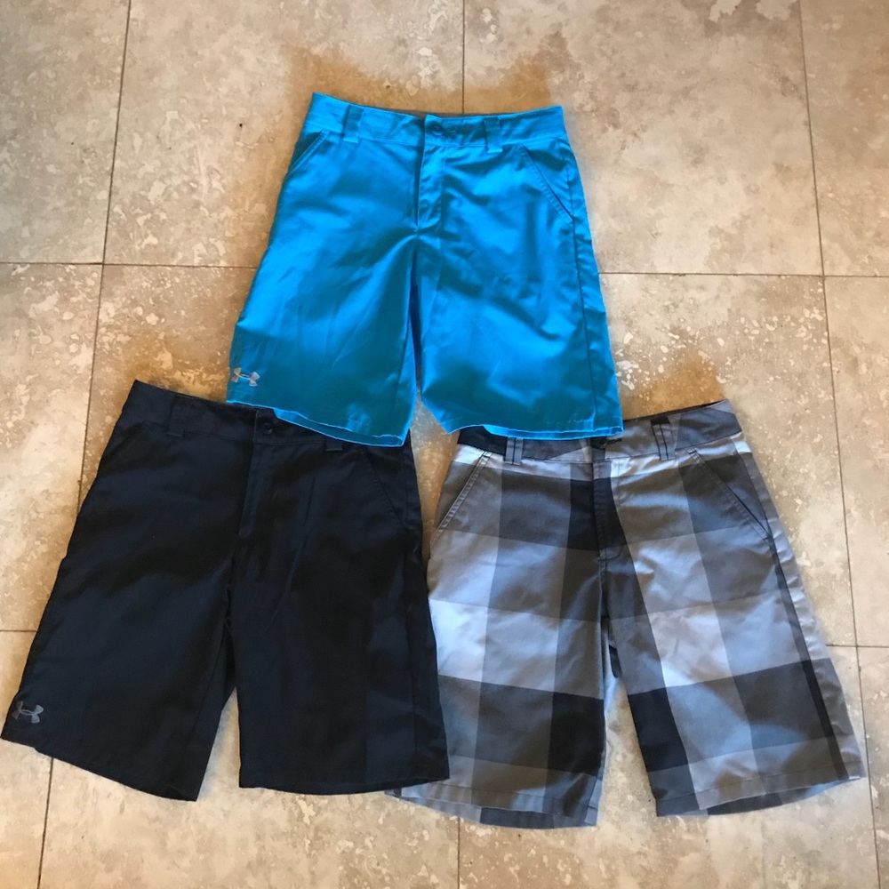 Under Armour Boys shorts lot of 3 youth medium