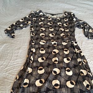 Printed faux wrap dress-NWOT