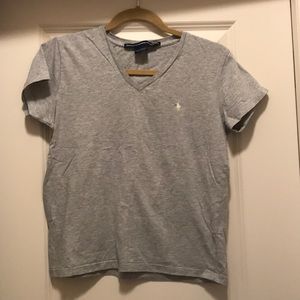 Ralph Lauren Sport Grey V-neck Tee S 100% cotton