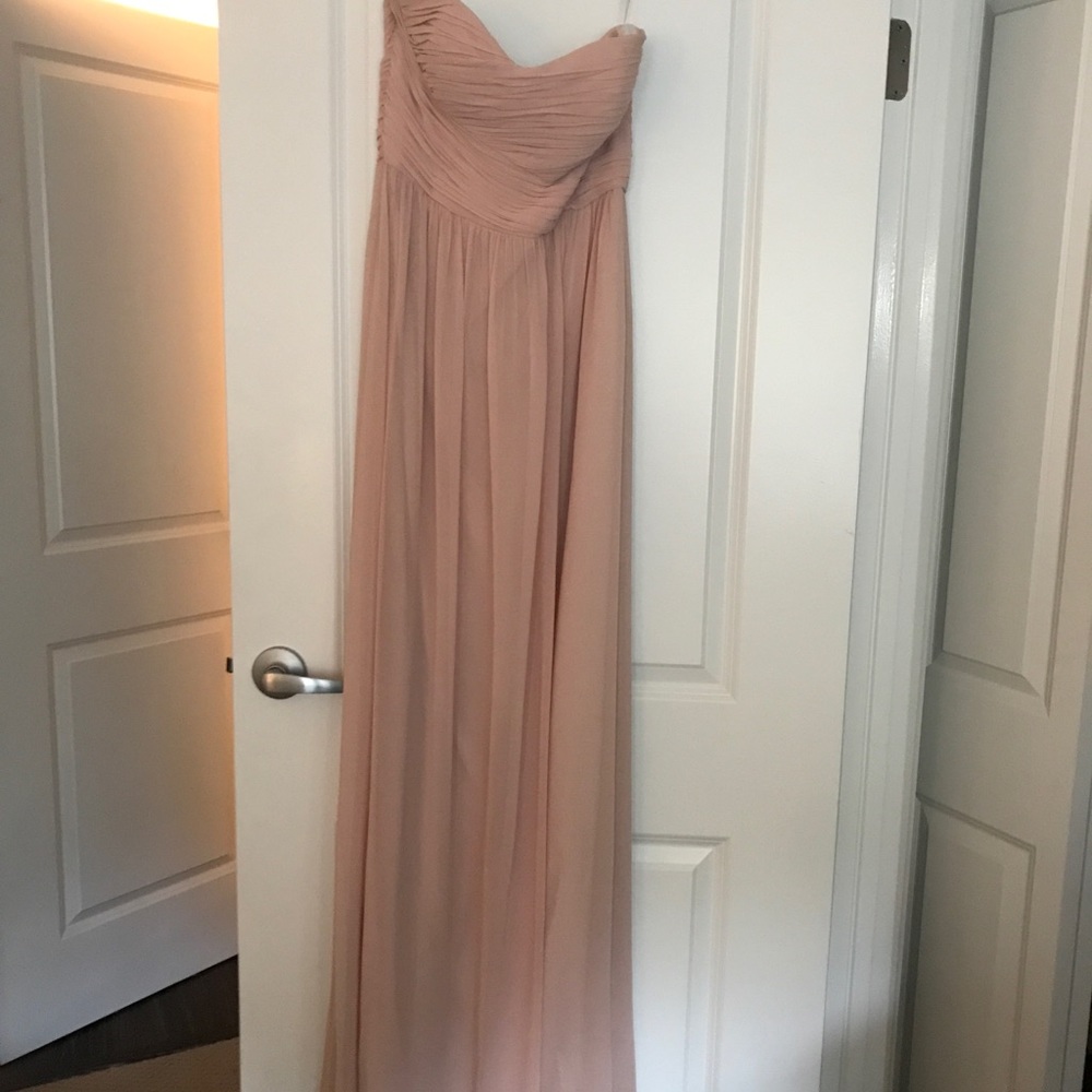 BHLDN blush strapless dress