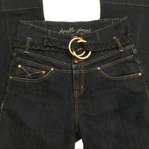 Apollo "Paper Bag" High Waisted Belted Jeans