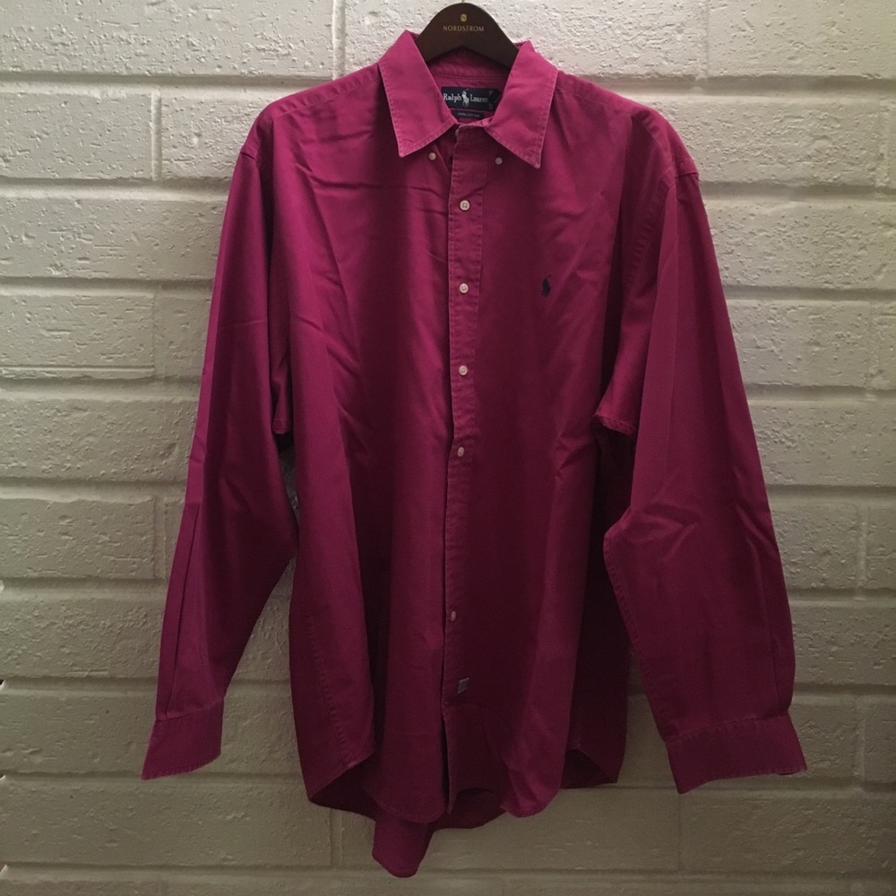 Ralph Lauren Men’s Magenta Dress Shirt
