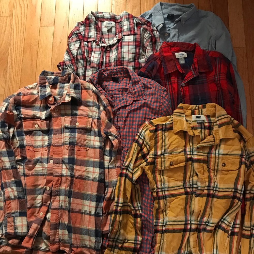 Boys button down shirts Gap, Old Navy