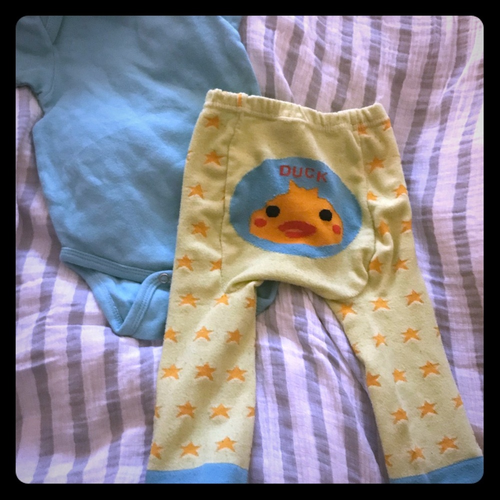 Doodle pants size Small w/matching onesie
