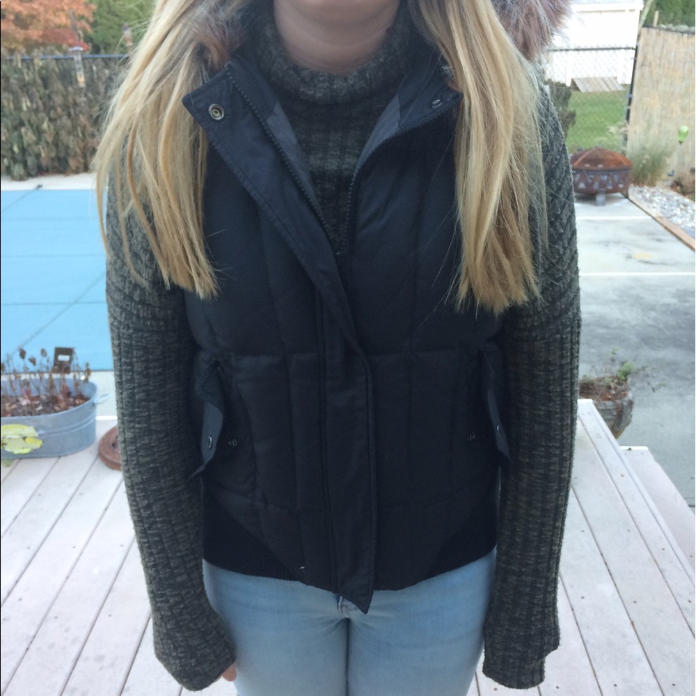 Calvin Klein Puffer fur trim Vest