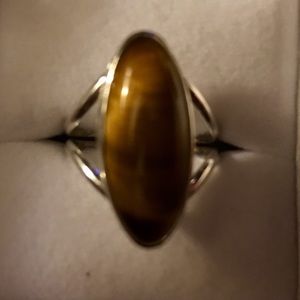 Size 9 tigers eye ring