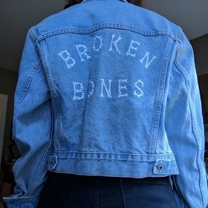 Brandy Melville Broken Bones Jean Jacket