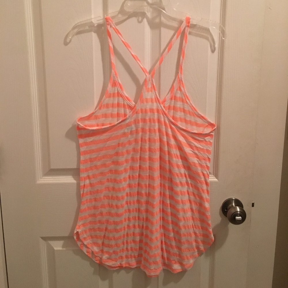 VS Orange and White Stripe Tank EUC - Picture 2 of 2