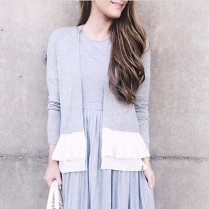 Chelsea28 Ruffle Trim Cardigan