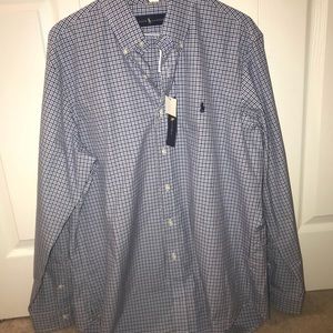 Men’s Blue gingham Ralph Lauren button down