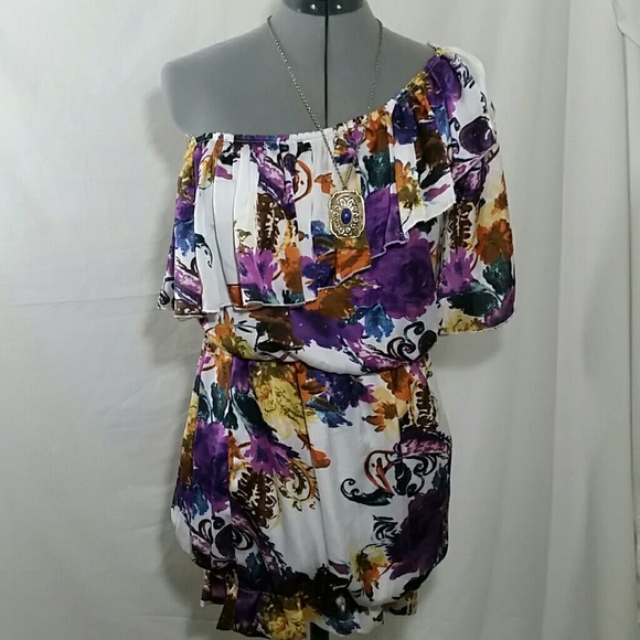POETRY Off Shoulder Peplum Blouse Size S - Picture 1 of 7