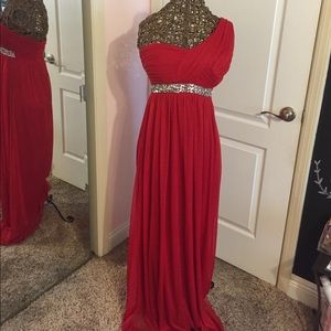Red formal dress