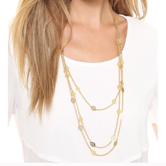 Tory Burch Jewelry - Tory Burch Multi-Strand Logo Necklace